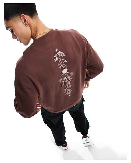 ASOS Brown Oversized Sweatshirt for men