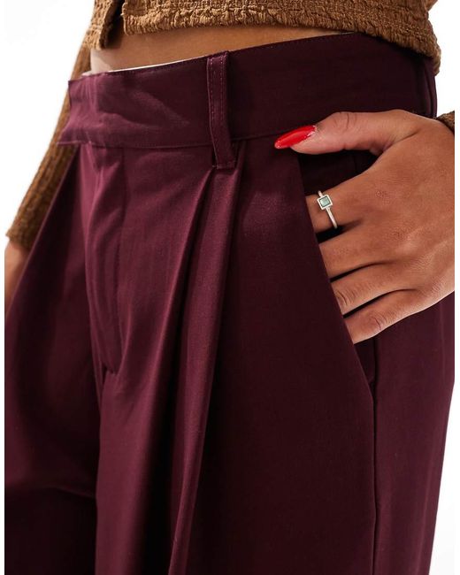 Cotton On Red Izzy Pleated Trousers
