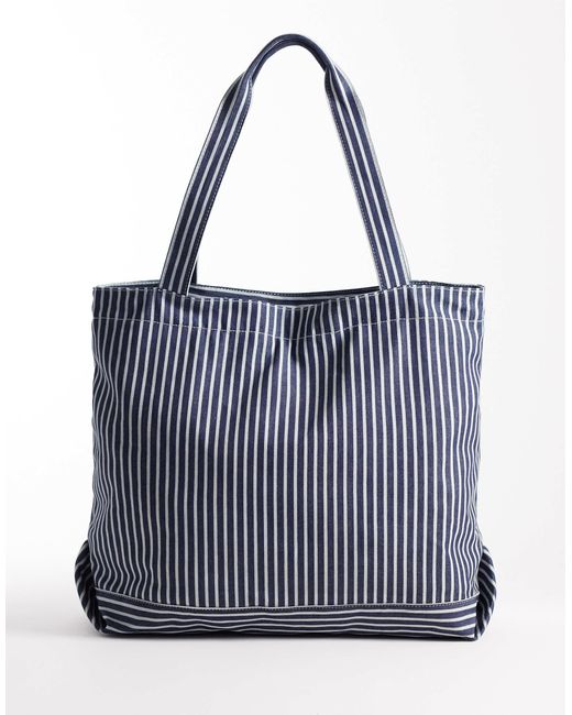 ASOS Blue Stripe Tote Bag for men