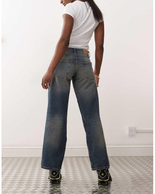 Motel Blue Low Rise Parallel Jeans