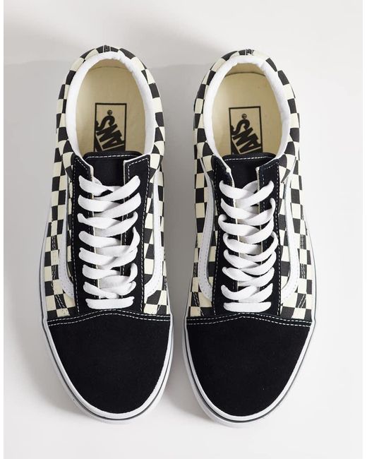 Vans Black Old Skool Checkerboard Trainers