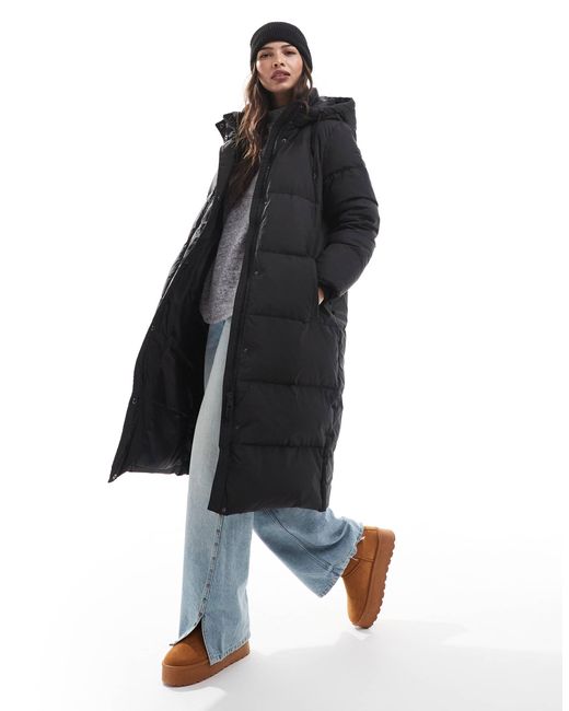 ONLY Black Longline Puffer Coat