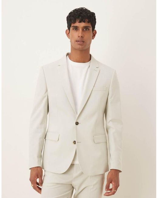 ASOS Natural Slim Suit Jacket for men