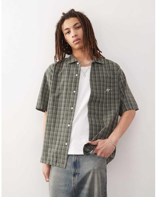 Xlarge Gray Shirt With Embroidered Script Logo for men