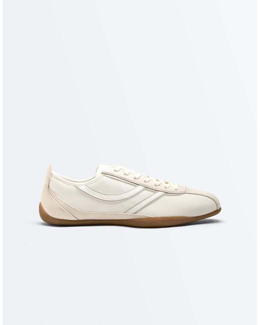 Oysho White Soft Nylon Sports Trainers