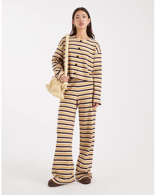 Miss Selfridge Natural Brushed Rib Cardigan Co-ord