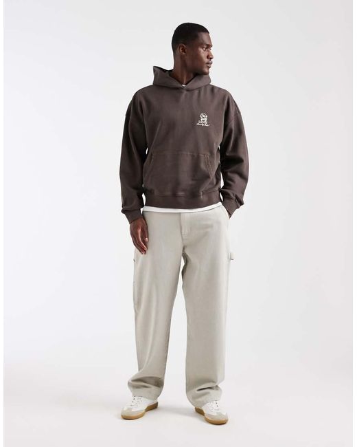 Levi's Brown Boxy Graphic Back Print Hoodie for men