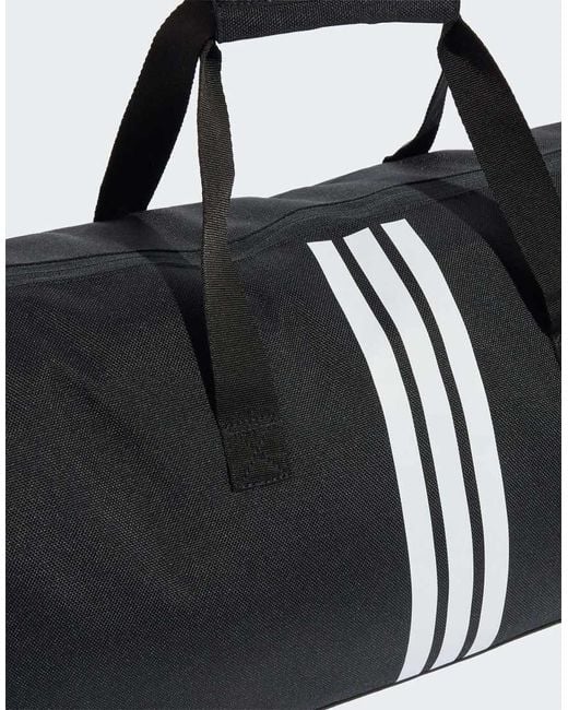 Adidas Originals Black 3 Stripes Weekender Duffel Bag Medium