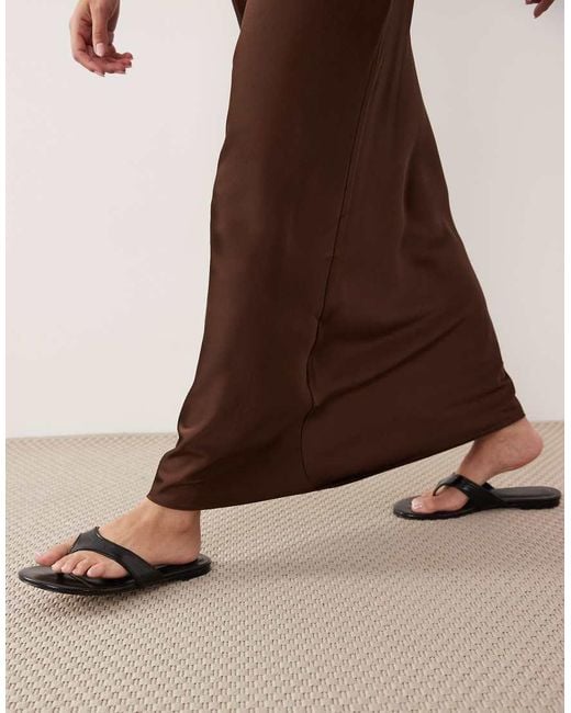 New Look White Satin Bias Midi Skirt