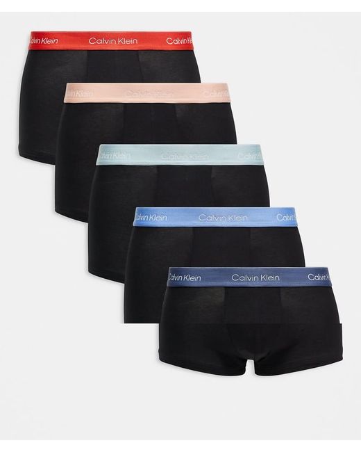 Calvin Klein Black Icon Cotton Stretch 5 Pack Trunks for men