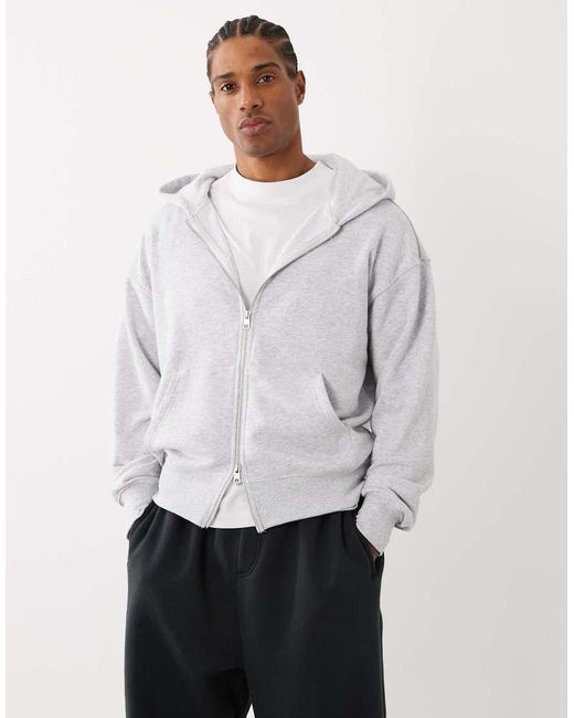 Cotton On Gray Zip Up Hoodie for men