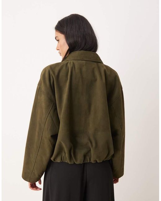 JJXX Brown Suede Leather Jacket