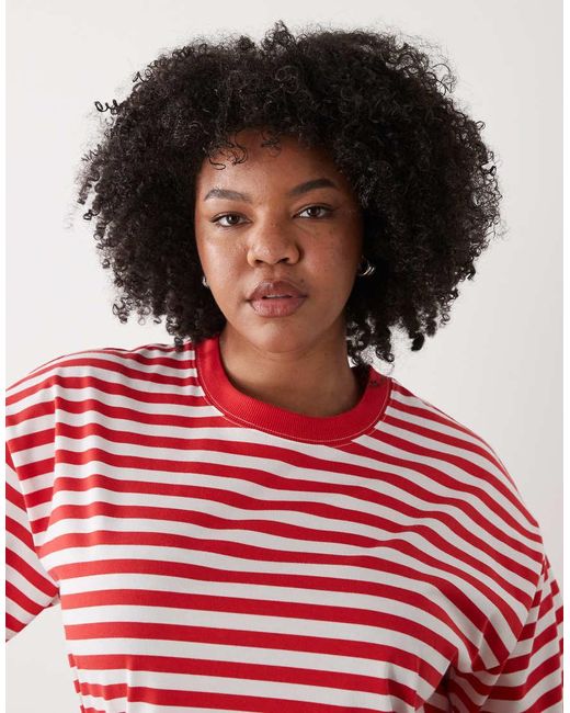 Noisy May Red Boxy Tee
