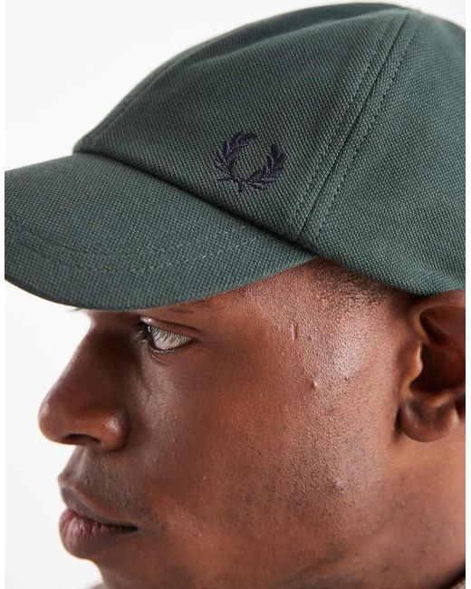 Fred Perry Gray Pique Classic Cap for men