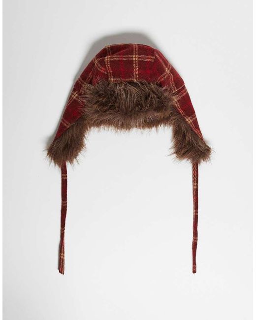 Reclaimed Vintage Red Unisex Trapper Hat