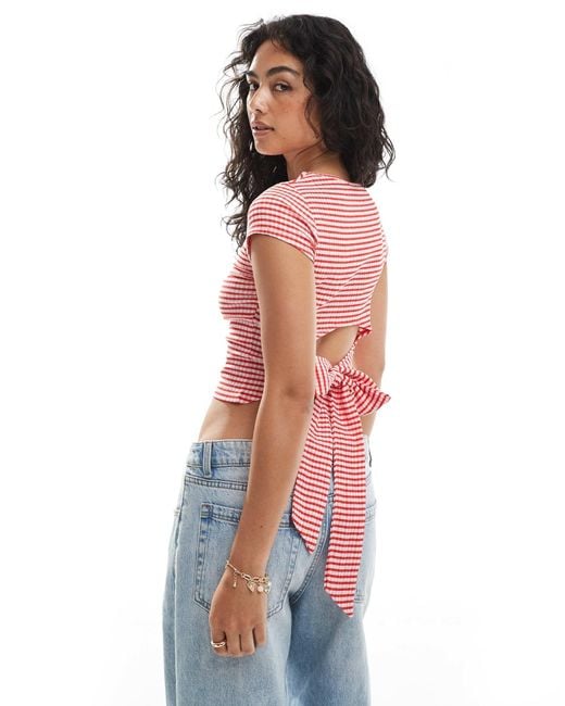 Miss Selfridge Multicolor – knapp geschnittenes t-shirt