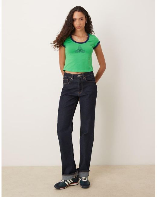 Calvin Klein Green Ringer Baby T-shirt