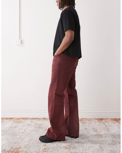 Cheap Monday X landon barker – boo – bootleg-jeans mit waschung in Red für Herren