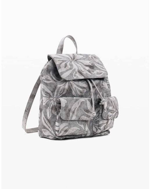 Desigual Gray Small Backpack Obsidian