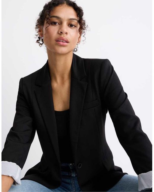 Stradivarius Blue Slim Fit Blazer