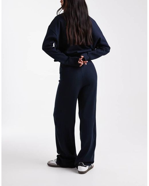 ASOS Blue Knitted Structured Trouser Co-ord