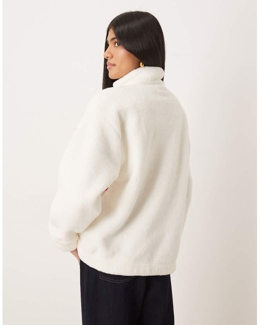 Hollister Pink Gilly Hicks Quarter Zip Teddy Sweater