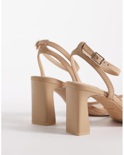 ALDO White Stellare Heeled Sandal With Ankle Strap