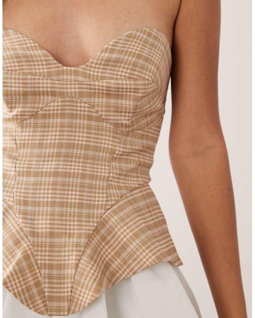 ASOS White Bandeau Tailored Mini Dress