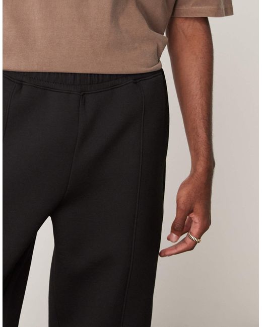 ASOS – gerade geschnittene jogginghose aus schwerem material in Black für Herren