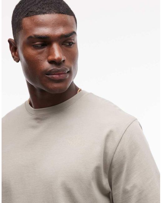 The North Face Gray Flower Scribble Backprint T-Shirt for men