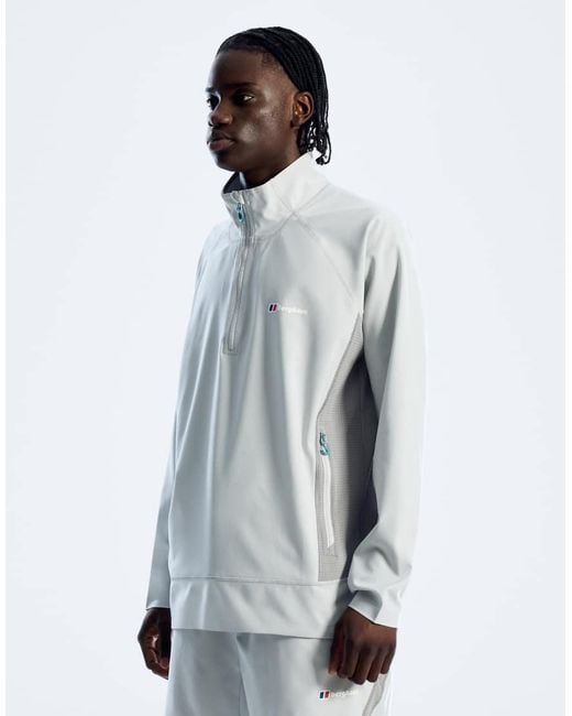 Berghaus White Wavertree Half-Zip Top for men