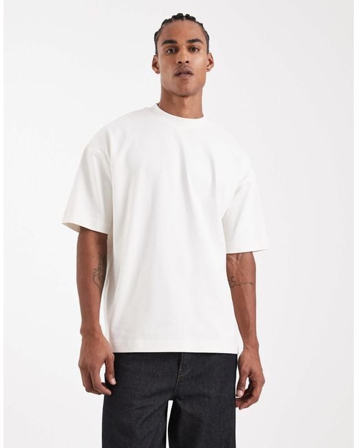 ASOS White Circular Design Collection Super-heavyweight Oversized T-shirt for men