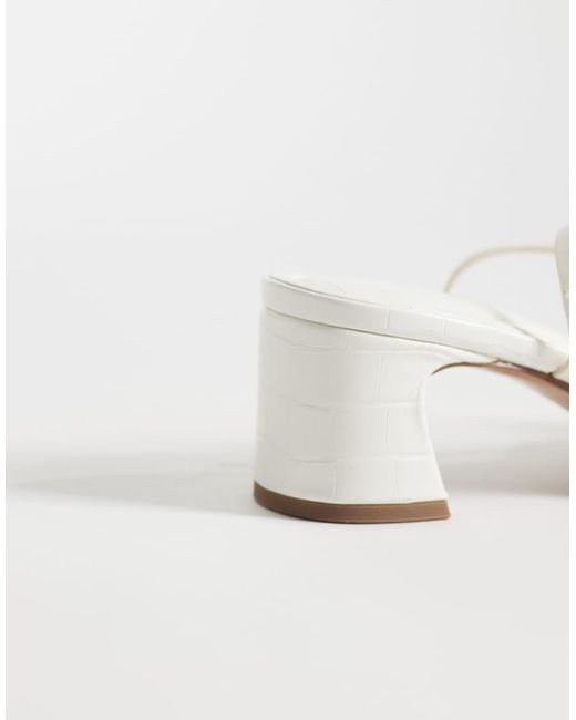 ASOS Natural Honeybee Mid Block Heeled Sandals