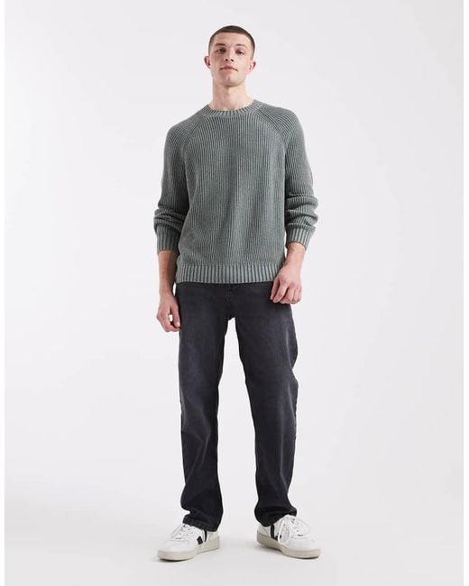 Hollister Gray Knitted Fisherman Jumper