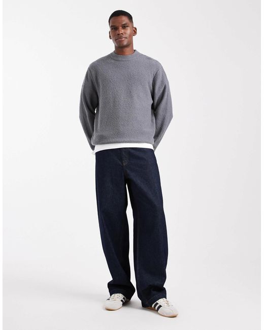 Pull en maille bouclée Jack & Jones pour homme en coloris Gray