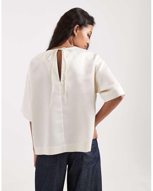 ASOS White Satin Tee