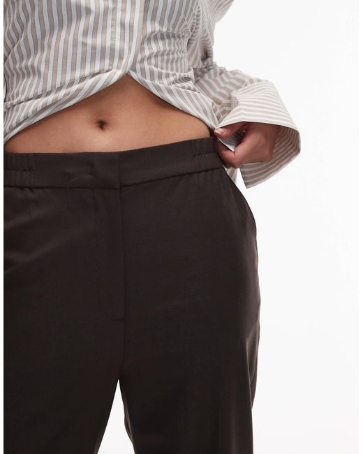 & Other Stories White Slim Leg Trousers With Elastic Back Waist