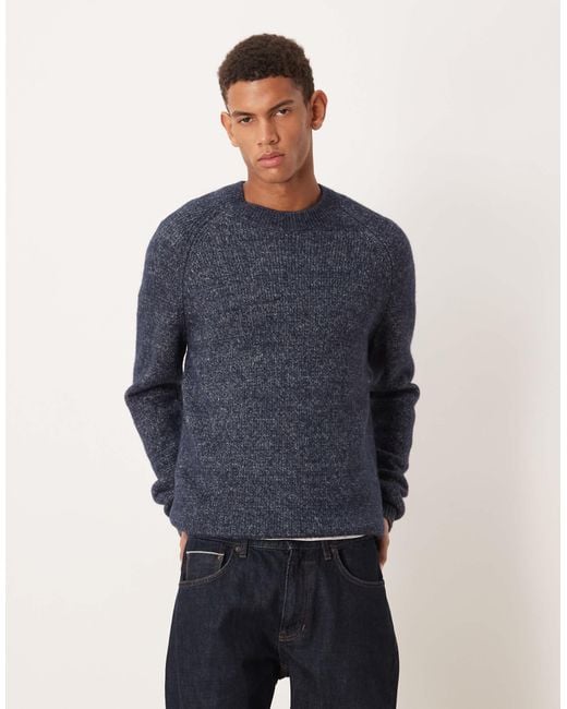 Mango Blue Oversized Knitted Jumper for men