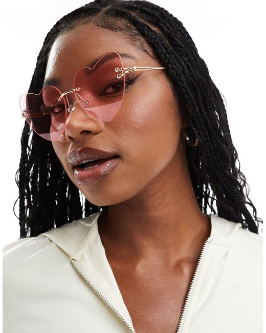 Aire Brown Cosmic Love Heart Sunglasses