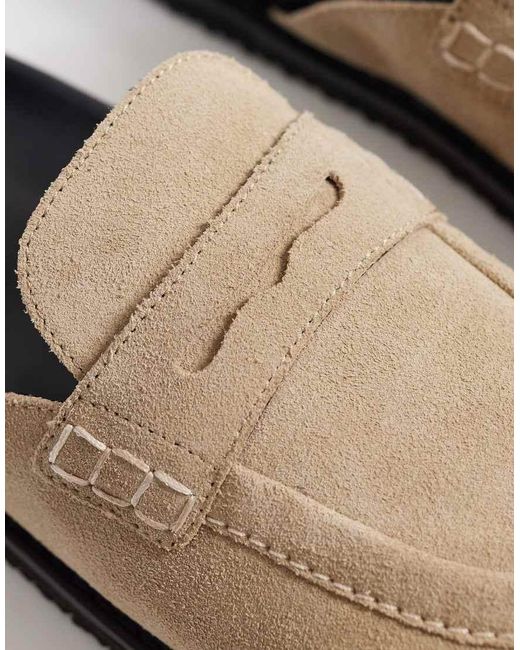 Jack & Jones White Suede Loafers Mule for men