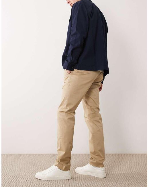 Mango Blue Regular Fit Pleat Front Trousers for men