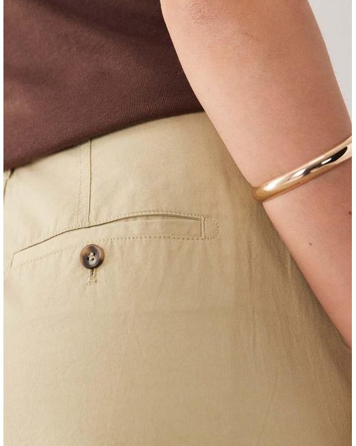 ARKET Natural Barrel Shape Light Cotton Trousers