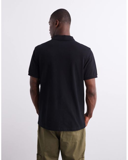ASOS – basic-polohemd aus pikee in Blue für Herren