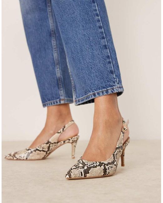 New Look Pointed Kitten Heeled Shoes in Black Lyst UK