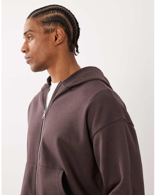 Cotton On Brown Zip Up Hoodie
