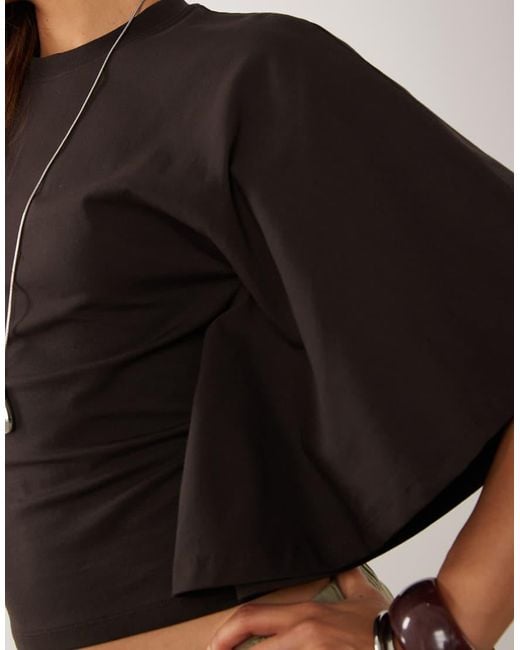 ASOS Brown Short Sleeve Top