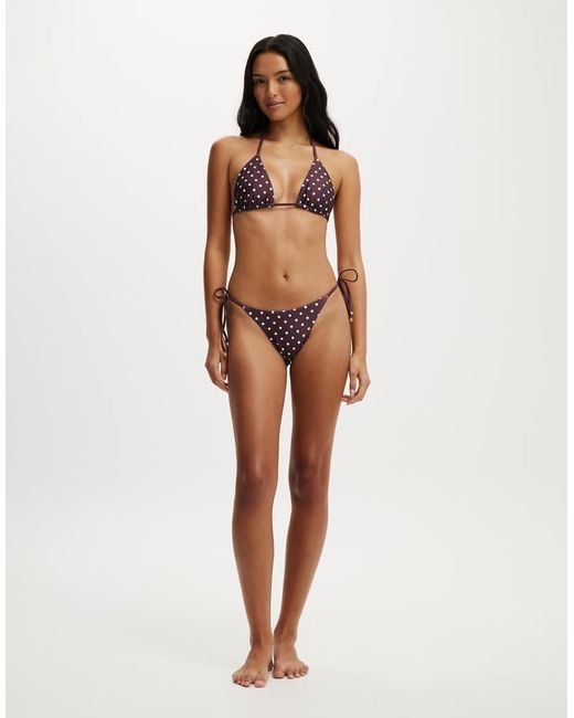 Cotton On Brown String Triangle Bikini Top