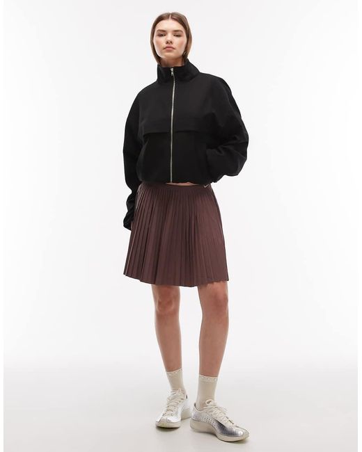 Nike Brown Pleated Mini Skirt