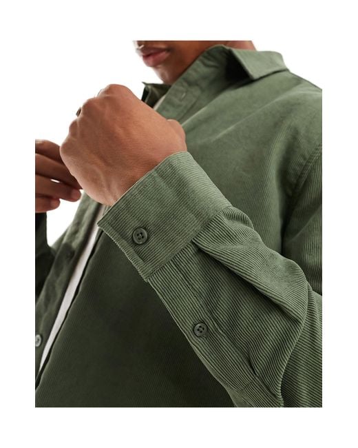 New Look Cord Shirt in Green for Men | Lyst UK