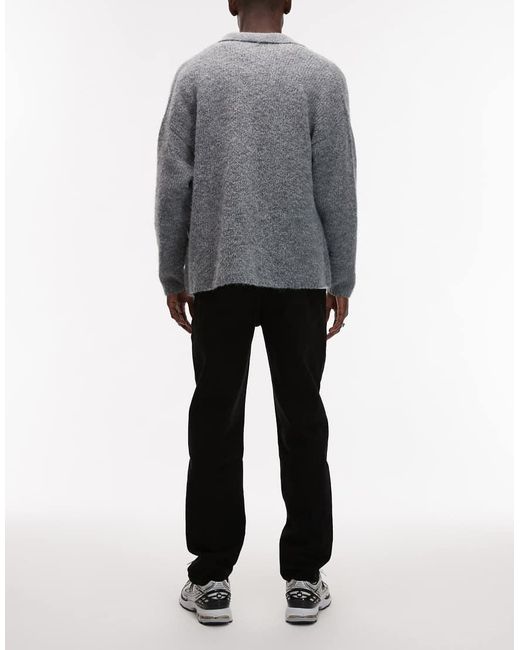 Topman Black Stretch Taper Jeans for men